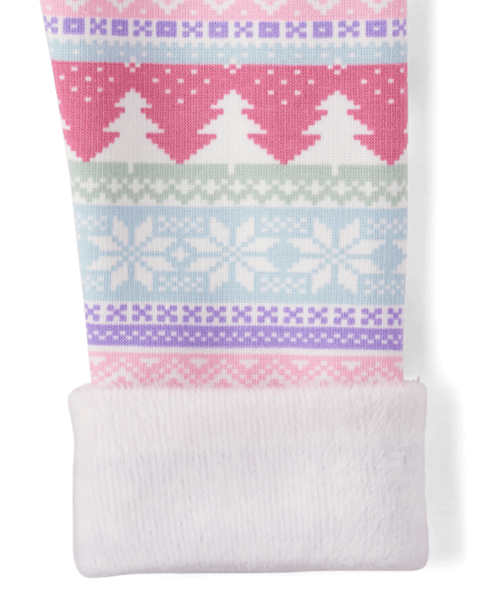 Girls Snowflake Cozy Leggings - Little