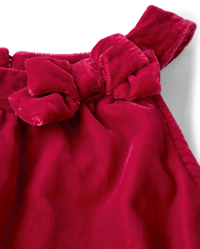 Girls Velvet Jumpsuit - Holiday Express