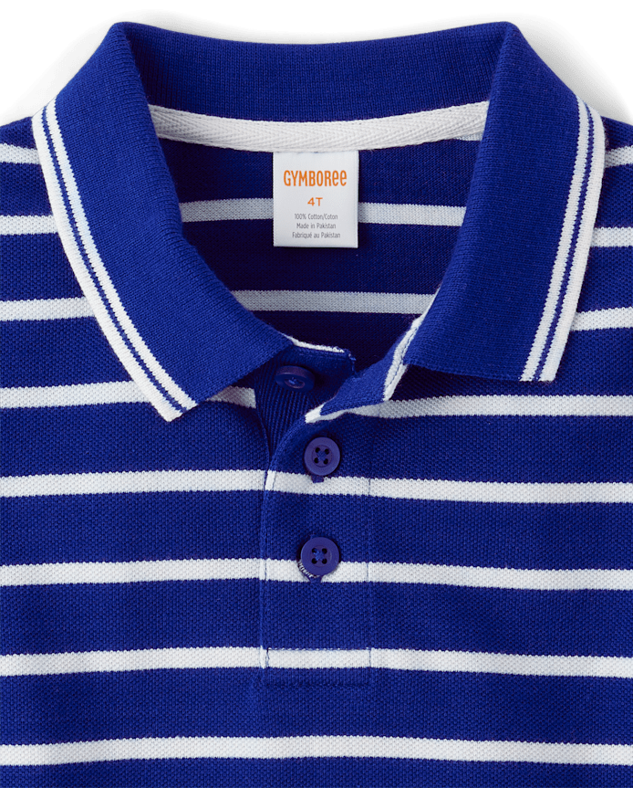 Boys Striped Polo - Little Essentials