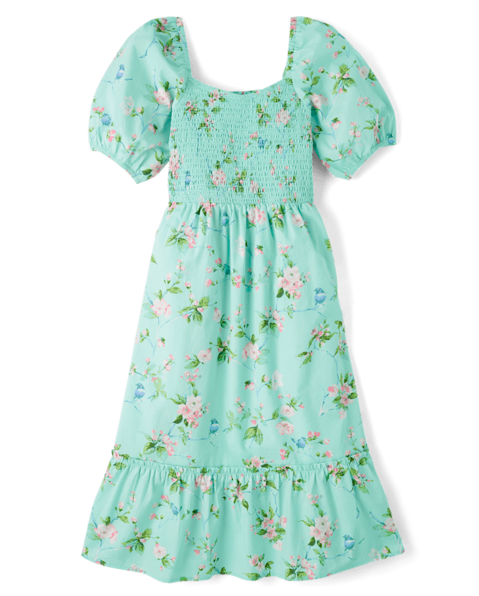 Womens Mommy And Me Floral Tiered Dress - Spring Celebrations