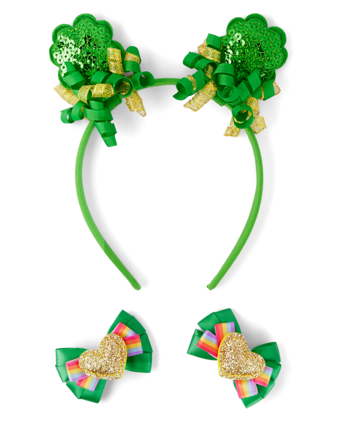 Girls 3-Piece Hair Set - Little Leprechaun