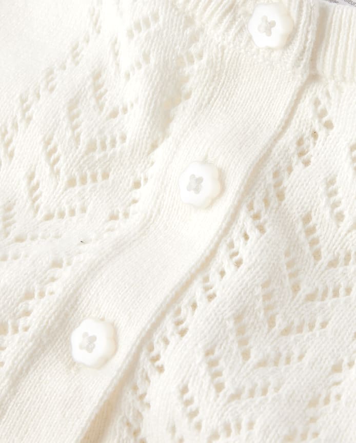 Cardigan pointelle pour fille - Little Essentials