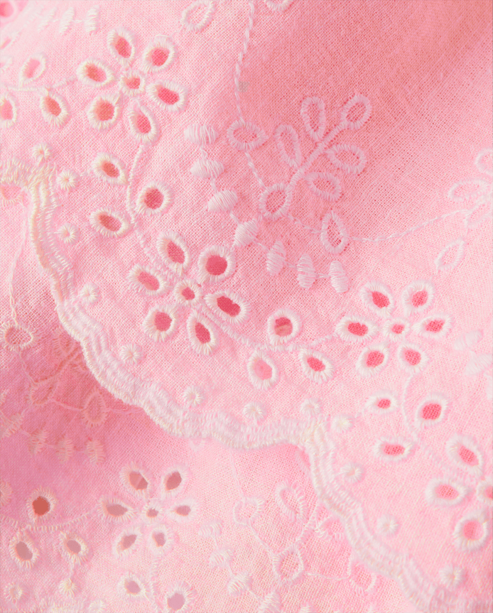 Womens Mommy And Me Eyelet Linen-Blend Tiered Dress
