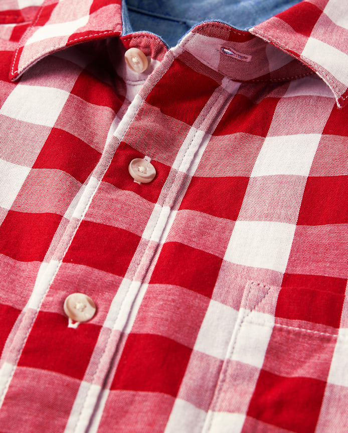 Mens Dad And Me Gingham Button Up Shirt - American Cutie