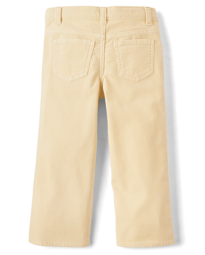 Girls Braided Patch Pocket Corduroy Wide Leg Pants - Highland Hills