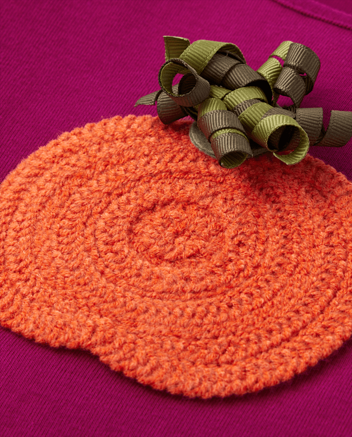 Girls Crochet Pumpkin Top - Fall Celebrations