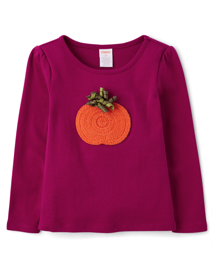 Girls Crochet Pumpkin Top - Fall Celebrations