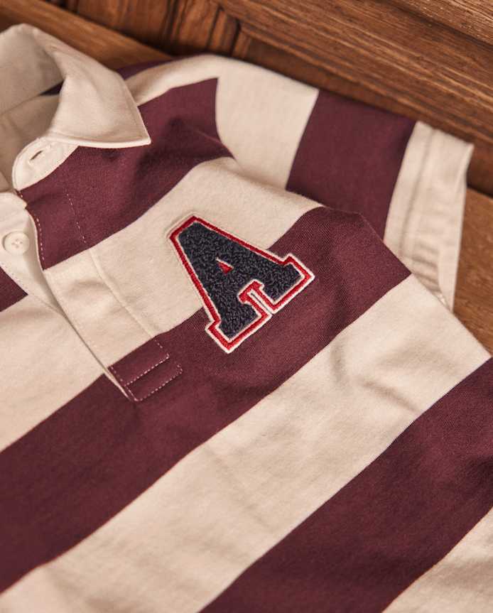 Kids Striped Rugby Polo - Campus Cuties