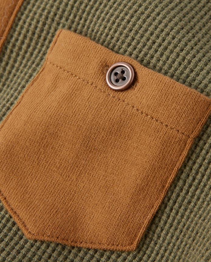 Boys Colorblock Thermal Henley Top