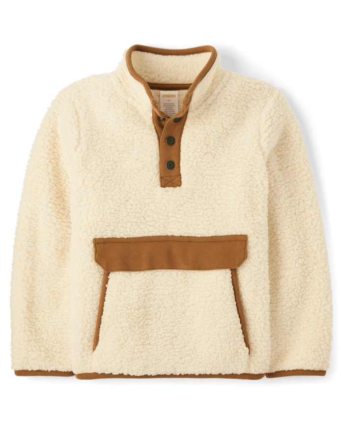 Kids Half Snap Sherpa Pullover