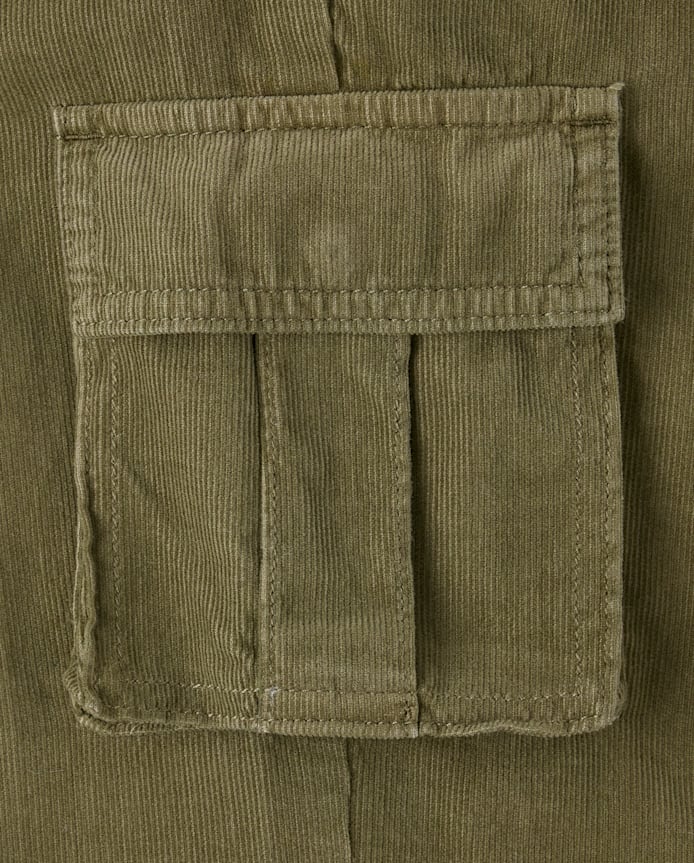 Kids Corduroy Baggy Cargo Pants