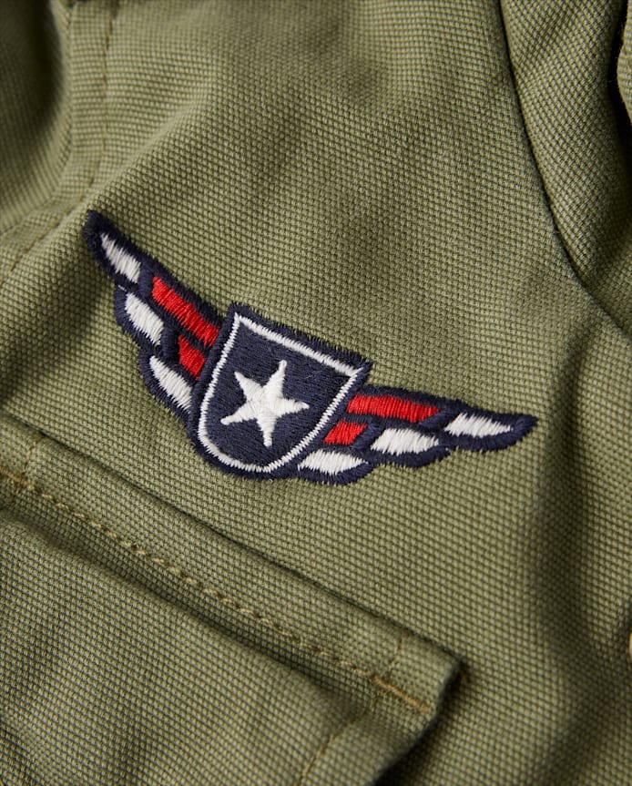 Kids Embroidered Aviator Patch Jacket - Highland Hills