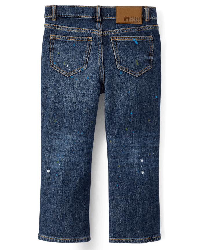 Kids Paint Splatter Baggy Jeans - Campus Cuties