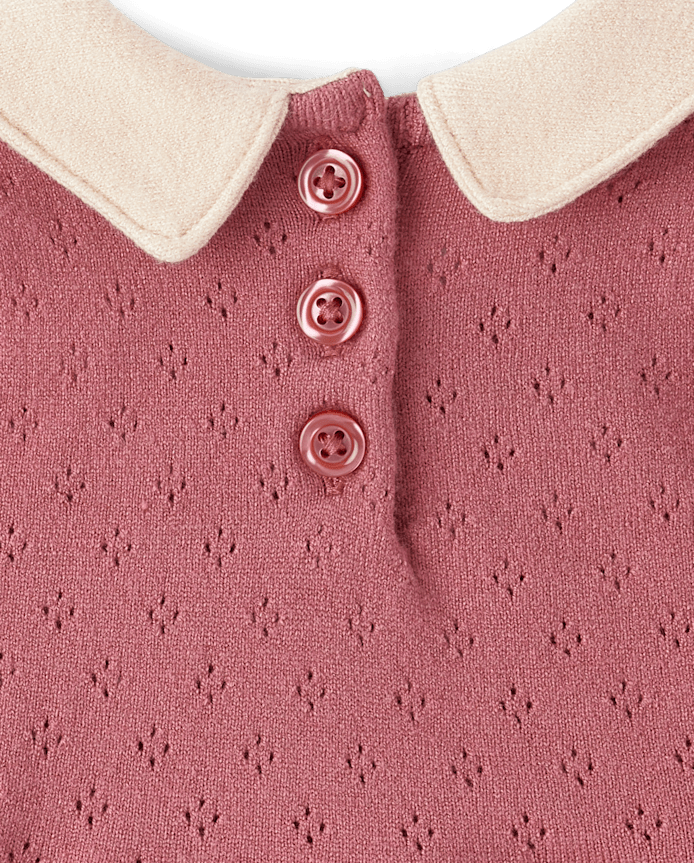 Baby Girls Peter Pan Pointelle Sweater Dress - Homegrown by Gymboree