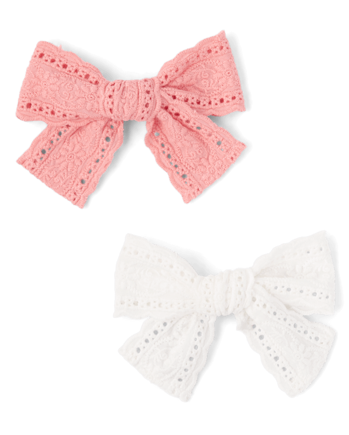 Girls Bow Hair Clip 2-Pack - Little Essentials
