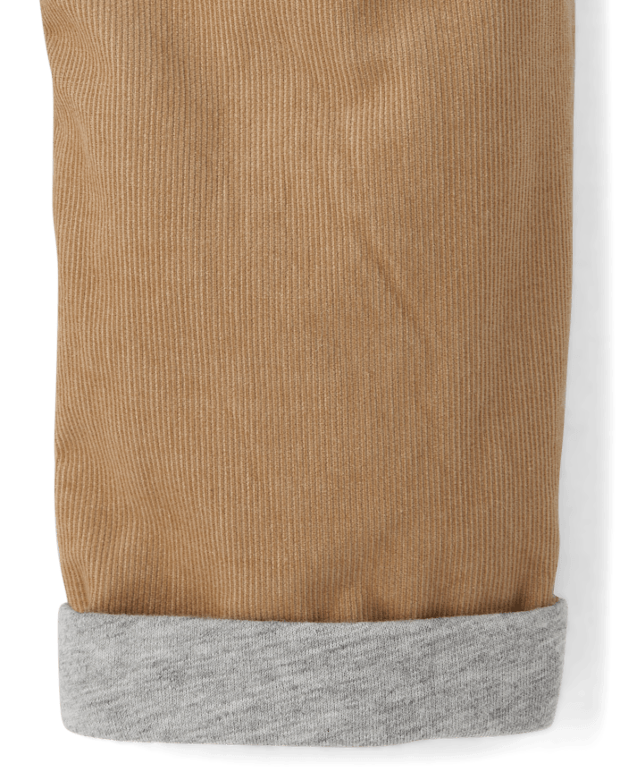 Pantalon en velours côtelé à revers pour garçon