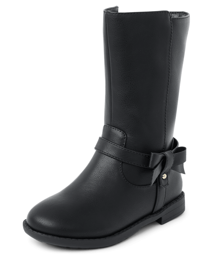 Girls Bow Tall Boots - Little Essentials