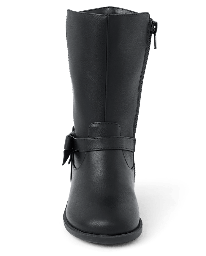 Girls Bow Tall Boots - Little Essentials