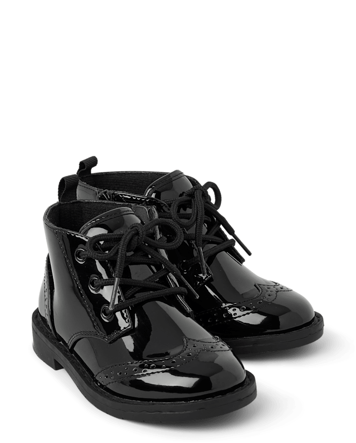 Boys Lace Up Boots - Royal Christmas