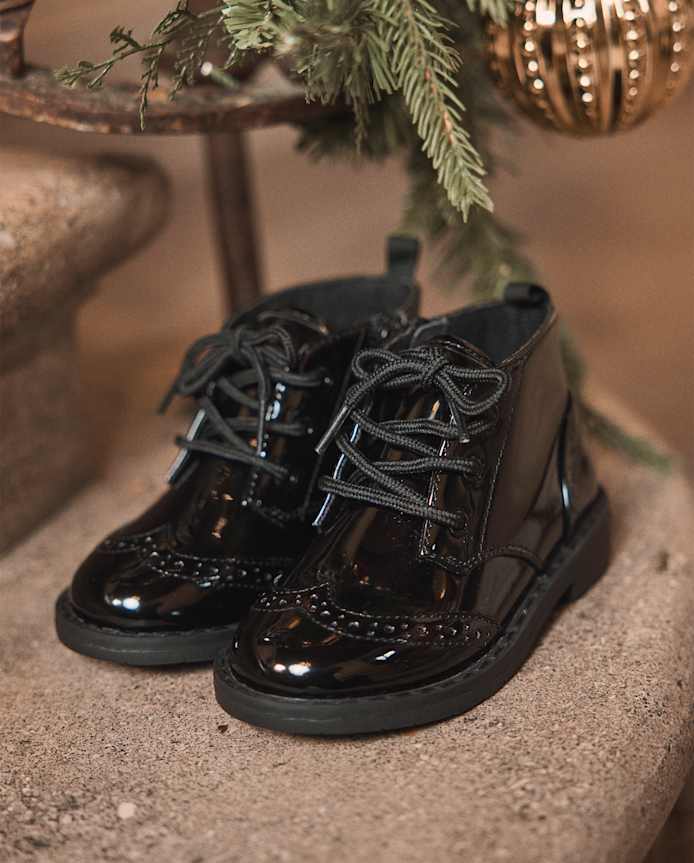 Boys Lace Up Boots - Royal Christmas