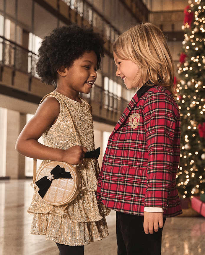 Blazer à carreaux pour garçon - Noël royal