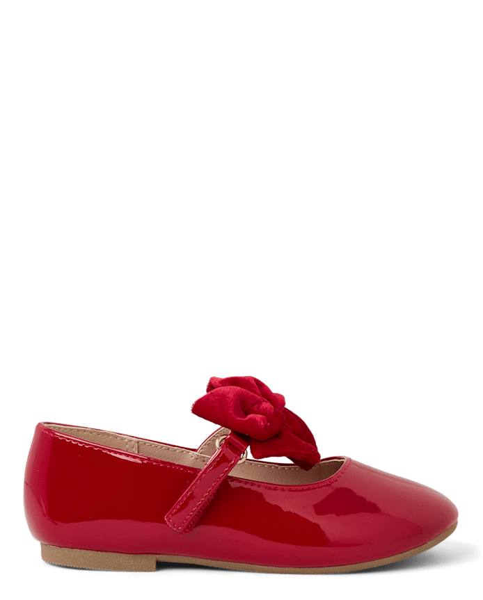 Girls Bow Ballet Flats - Royal Christmas