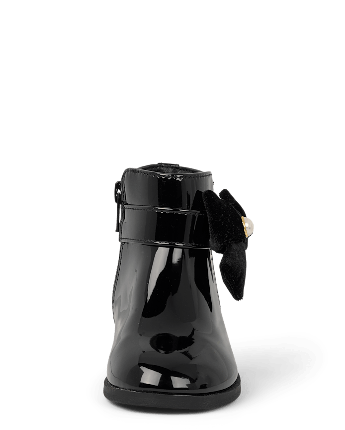 Girls Bow Booties - Petit Paris