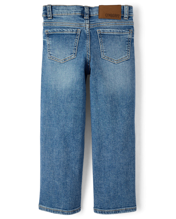 Girls Rhinestone Wide Leg Jeans - On Pointe