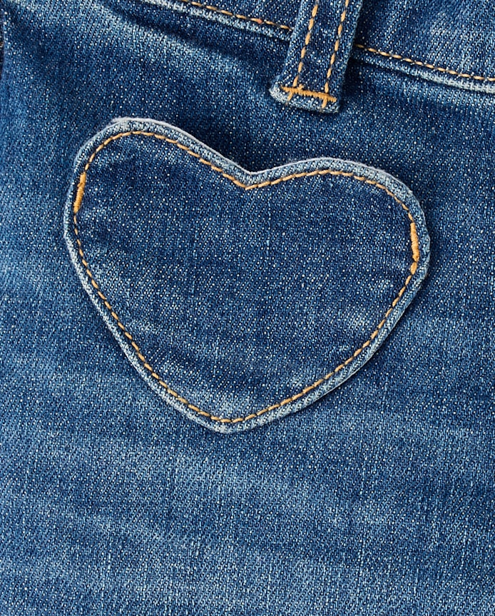 Girls Bow Wide Leg Jeans - Petit Paris