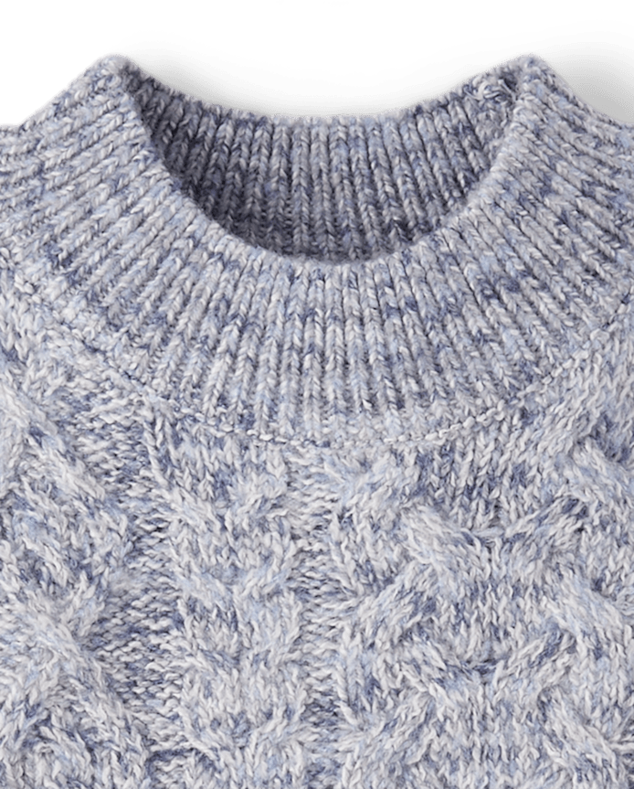 Girls Stitched Mock Neck Sweater - First Frost