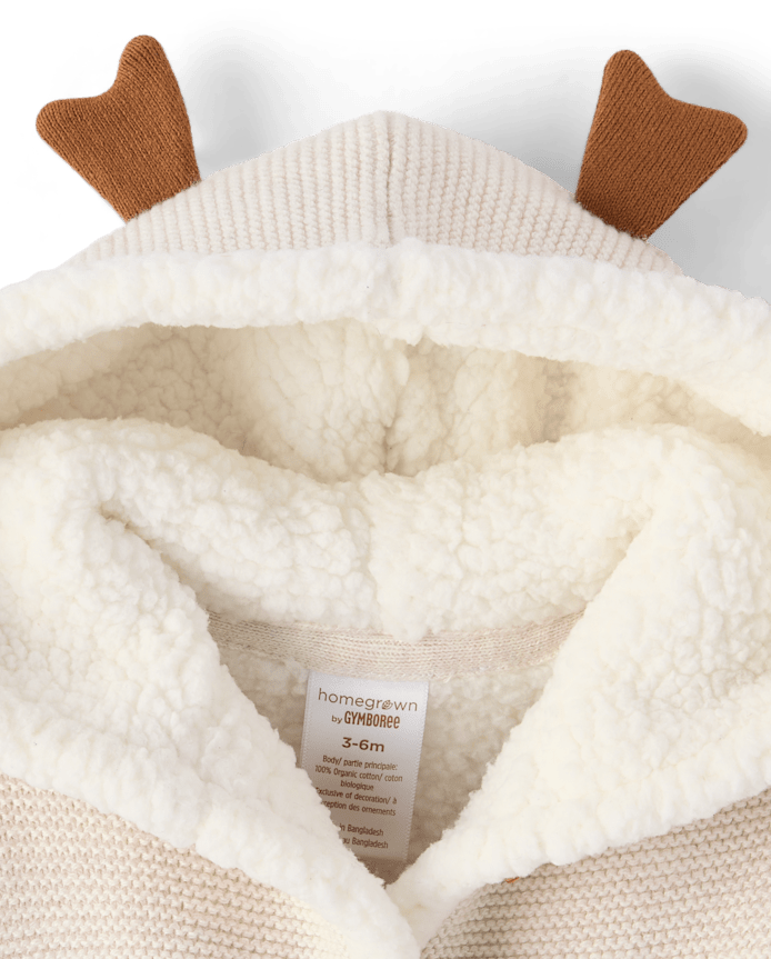 Baby Crochet Snowflake Sherpa Lined Cardigan - Homegrown by Gymboree