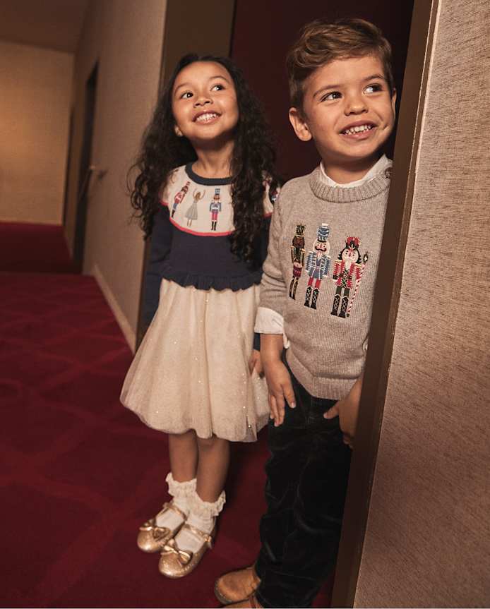 Boys Embroidered Nutcracker Sweater