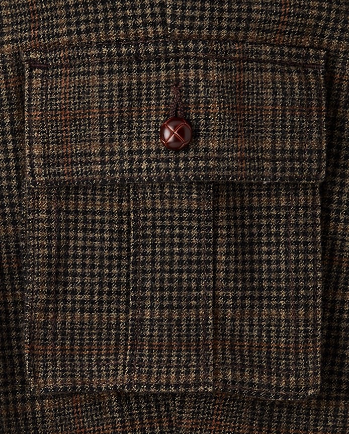 Kids Plaid Tweed Cargo Jogger Pants - Royal Christmas