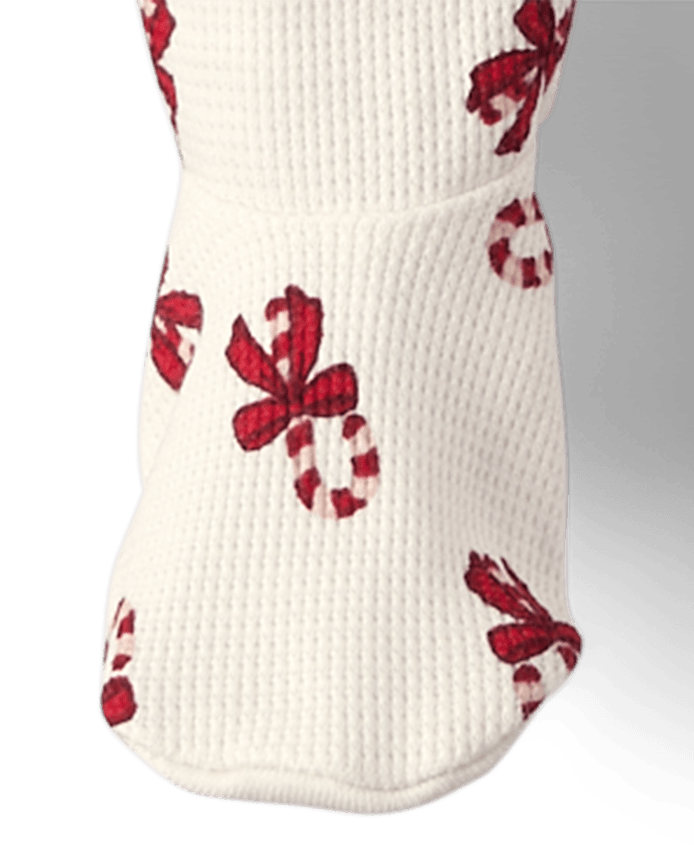 Baby Candy Cane Thermal Footed One Piece Pajamas