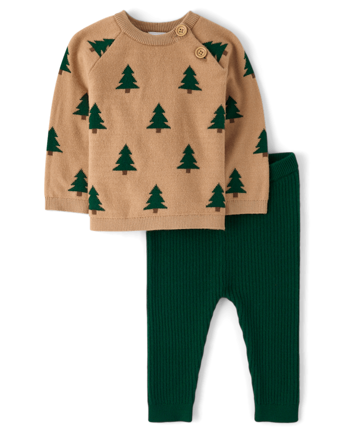 Baby Boys Intarsia Tree 2-Piece Outfit Set - Homegrown by Gymboree