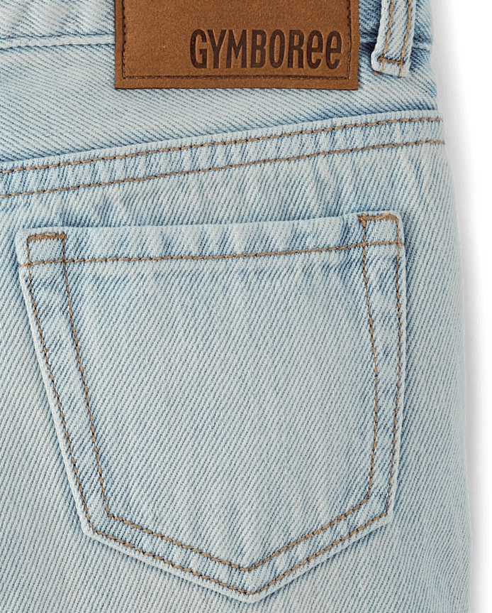 Kids Ripped Paint Splatter Baggy Jeans - Driftwood Bay