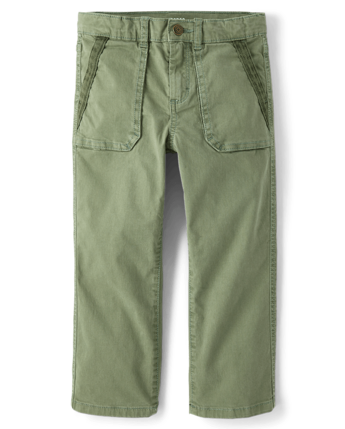 Boys Garment Dyed Cargo Pants