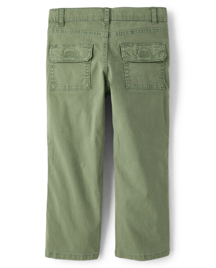 Boys Garment Dyed Cargo Pants