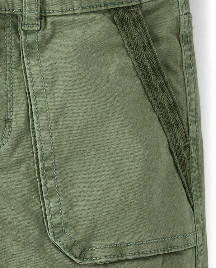 Boys Garment Dyed Cargo Pants