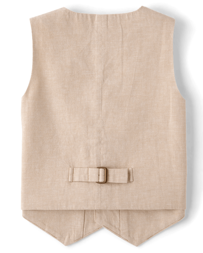 Boys Linen-Blend Vest - Special Occasions