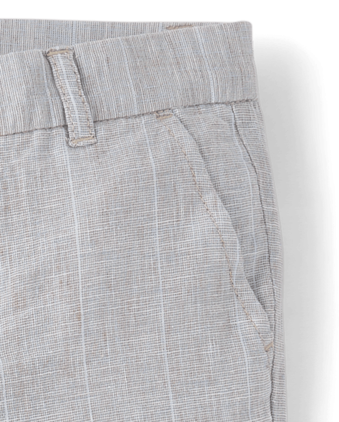 Boys Striped Linen Blend Dress Pants - Special Occasions