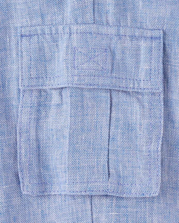 Boys Linen Blend Cargo Pants