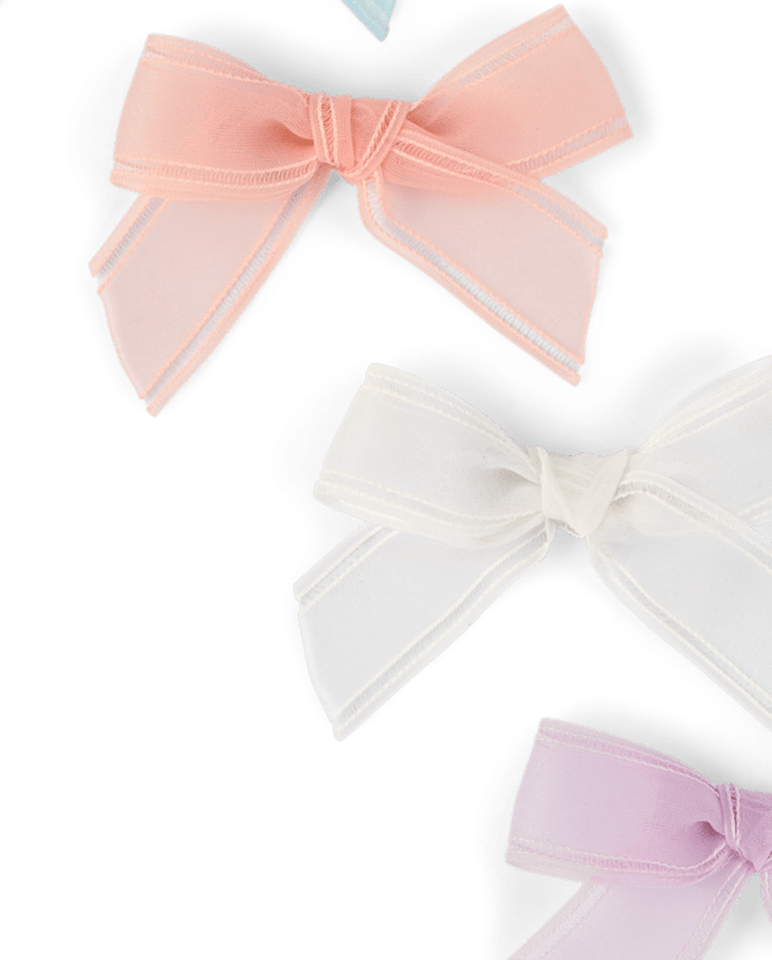Girls Bow Hair Clip 4-Pack - Enchanted Garden