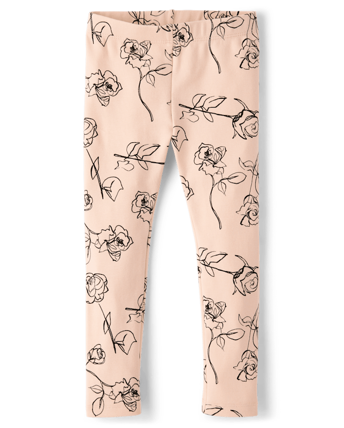 Girls Rose Leggings - Petit Paris