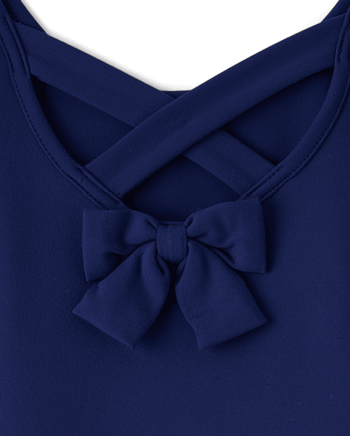 Girls Quick Dry Cross Back Pleated Active Dress - Club House