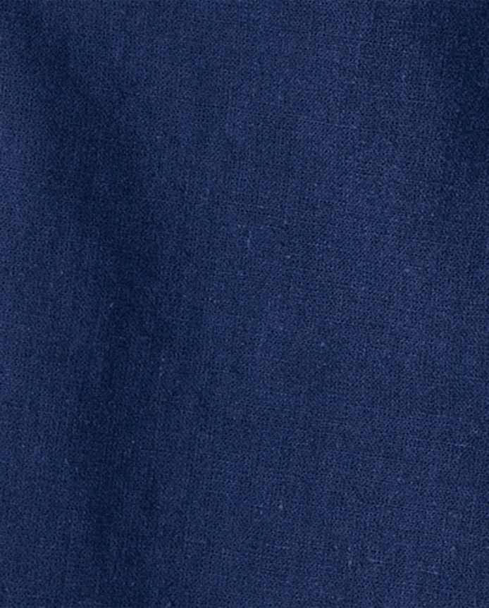 Girls Button Linen-Blend Sailor Pants