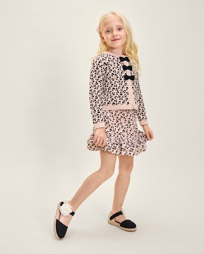 Girls Leopard Ruffle Skort - Petit Paris