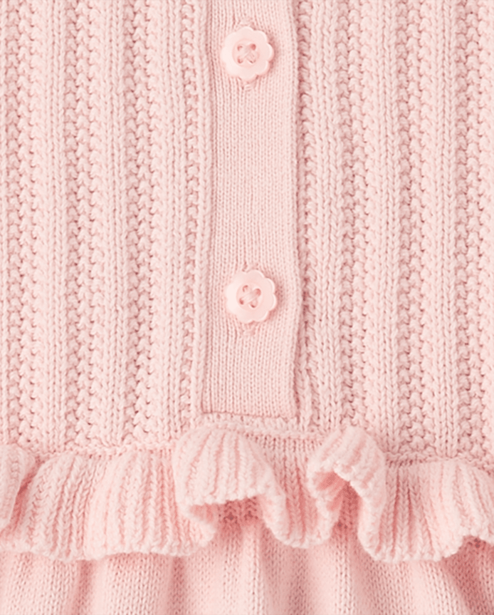 Girls Stitched Peter Pan Sweater Dress - Enchanted Garden