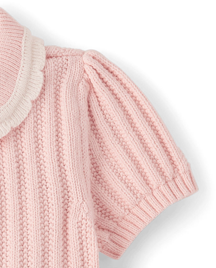 Girls Stitched Peter Pan Sweater Dress - Enchanted Garden
