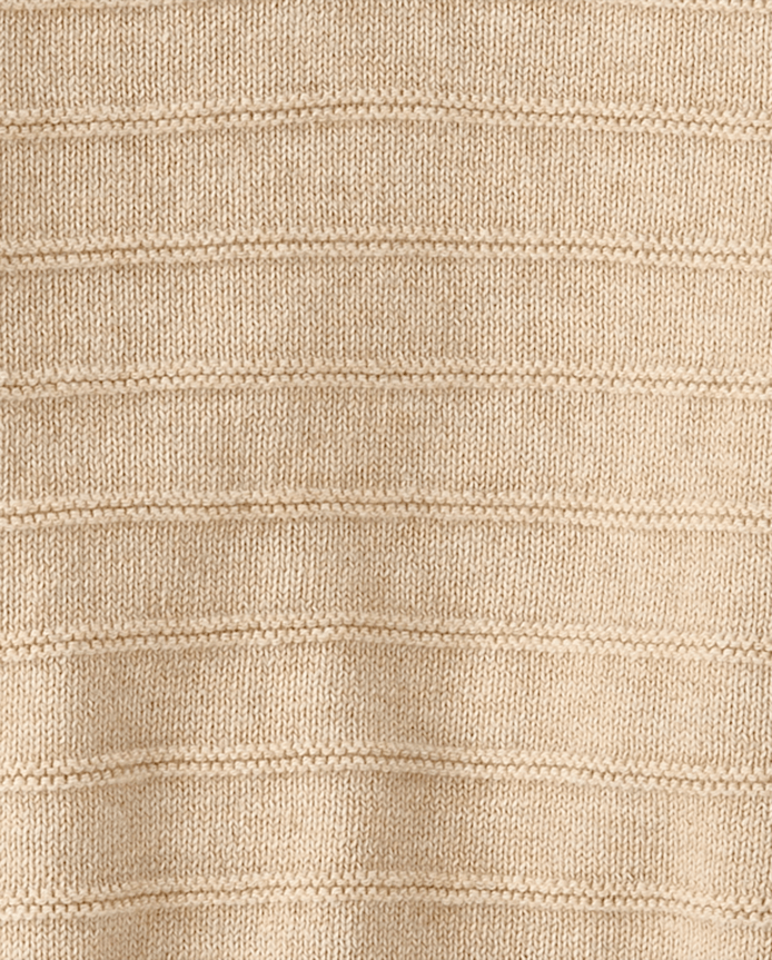 Boys Striped Linen-Blend Henley Sweater